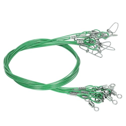 Set de 30 líderes de pesca en acero al carbono de 140LB, 50 cm miniatura 5