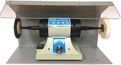 Bench Top Powerful Polisher 2/5HP Jewelry Dental Workshop Bench Lathe Motor + Metal Dustproof Shell Variable Speed