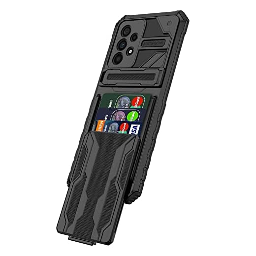 Capa Capinha Anti Impacto para Samsung Galaxy A73 5G com Card Slot Carcaça Carteira Antiqueda - Preto