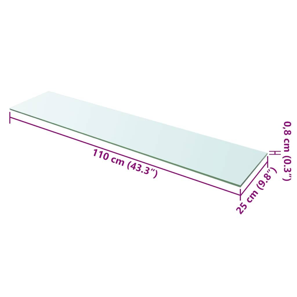 Schweberegal Regalboden Glas Transparent 110x25 cm