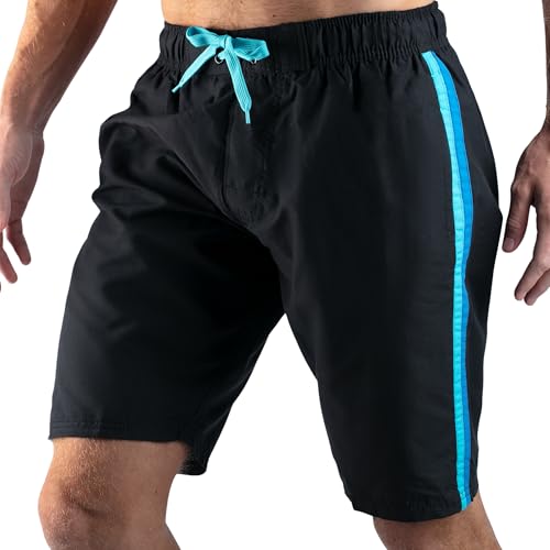 Image of Kanu Surf Men's Big Viper Extended Size Stripe Swim Trunk