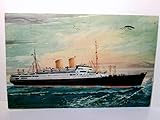  MS Berlin. Norddeutscher Lloyd Bremen. Alte Ansichtskarte / Lithographie / Künstlerkarte farbig, gel. 1959. Schiffansicht, Seefahrt.
