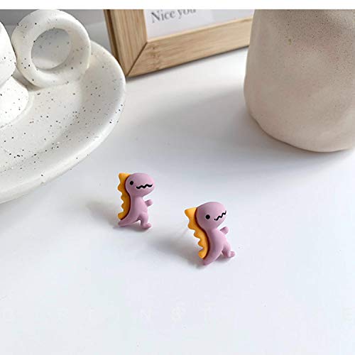 Caiyao Cute Dinosaur Stud Earrings Resin Funny Animal Dangle Earrings Necklace Set for Women-Style 13