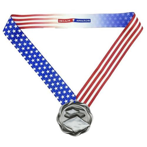 Decade Awards Medalla Cornhole Fusion, oro, plata o bronce, medalla de agujero de maíz con cinta de estrellas y rayas, 7,6 cm de ancho