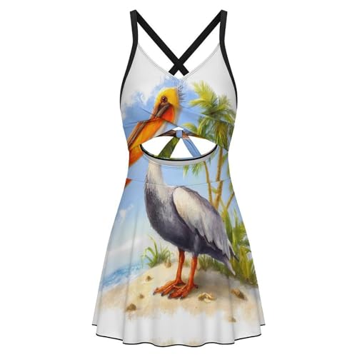 Traje de baño de pelícano moldeador con espalda cruzada 5