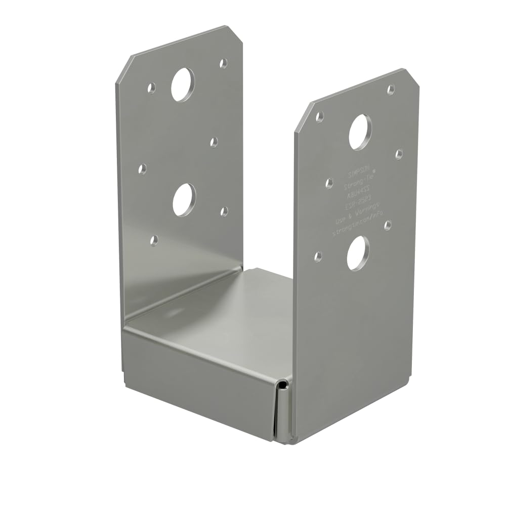 Pied de poteau Simpson Strong Tie ABU44SS ancrage bois 10x10 support inox pour fixation de terrasse