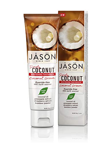 Jason Simply Coconut Whitening Toothpaste, Coconut Cream, 4.2 Ounce