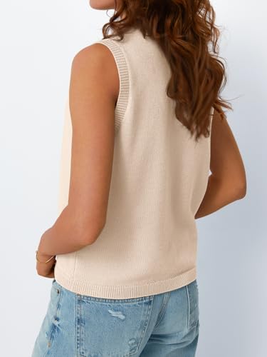 Image of LILLUSORY Womens V Neck Button Down Sleeveless Knitted Fall Sweater Vest