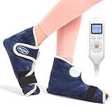 1 Pair Electric Heated Foot Ankle Warmers - Feet Heating Pads Deep-penetrating Heat for Achilles Tendinitis & Plantar Fasciitis - Auto Shut Off & 86-158℉ Foot Braces for Women/Men