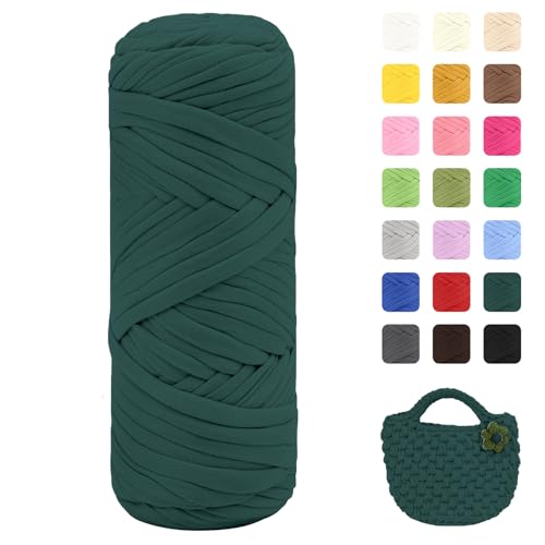 Maxee 400g T-Shirt Garn – 2 er Pack (je 200g/75m), Weiches Beilaufgarn zum Häkeln & Stricken – Farbintensiv & pflegeleicht, Ideal für Häkeltaschen/Körbe/Teppiche DIY Projekte, Handarbeiten und Deko