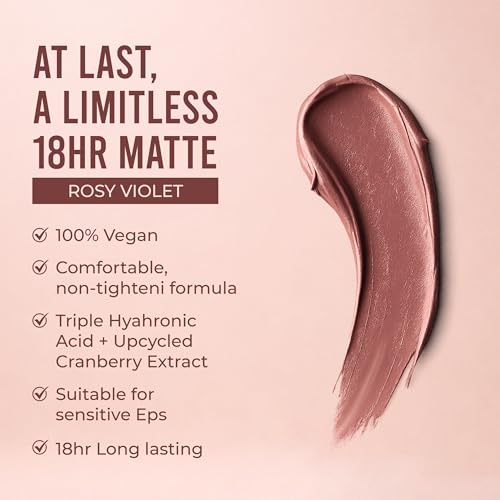 Image of Scality Liquid Lipstick - Rosy Violet | Highly Pigmented Matte Lipstick | One Swipe Application | Long Lasting, Transferproof & Smudge Proof | Smooth Comfortable Wear | Perfect for Daily & Occasion Makeup (5 ml)