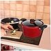 EPIGEIST Olla de Cocina Multifuncional Roja Olla para Sopa con Presión para Estufa Gas Inducción para Uso Doméstico Imagen de EPIGEIST Olla de Cocina Multifuncional Roja Olla para Sopa con Presión para Estufa Gas Inducción para Uso Doméstico