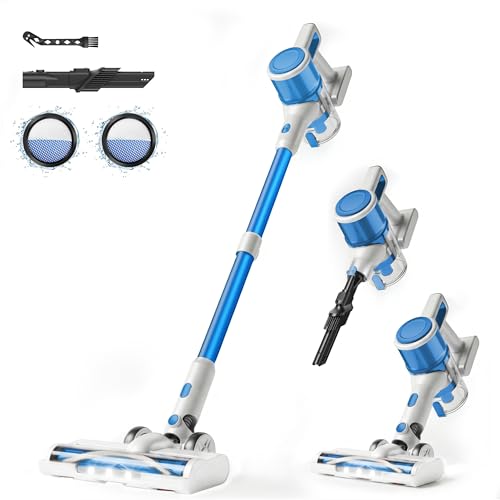 BSNAW Cordless Vacuum Cleaner for Home - Lightweight,...