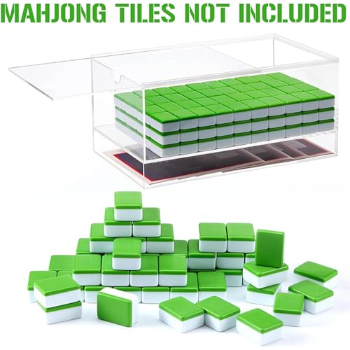 Boîte transparente pour jeu de mahjong léger et transportable - 4