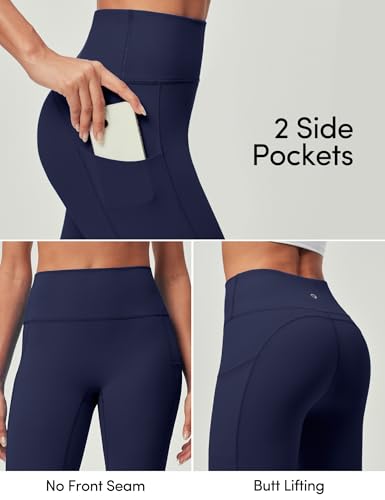 IUGA Compression Leggings for Women Tummy Control No Front Seam Leggings with Pockets High Waisted Workout Yoga Pants4