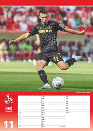 DUMONT - 1. FC Köln 2026 - Fußball-Kalender - 30 x 42 cm – Fußball-Fankalender – EXPRESS Wandkalender mit Spielterminen, perfekt für Fußball Fans: Kalender 2026