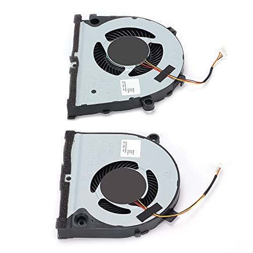 Julihai Ventiladores de Refrigeración de bajo Ruido para Game G3/G3‑3579/3779 G5‑15/5587 Ventiladores GPU de CPU Silenciosos para Portátiles Aleación de Aluminio, Material ABS