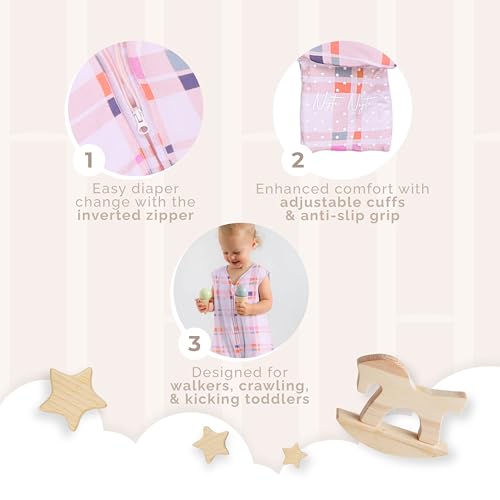 Image of Sleeveless Soft Baby & Toddler Sleeping Sack, Breathable with Adjustable Feet Cuffs & Anti-Slip Grip