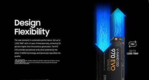 Image of Samsung 970 Evo 1TB - NVMe PCIe M.2 2280 Solid State Drive (MZ-V7E1T0BW)
