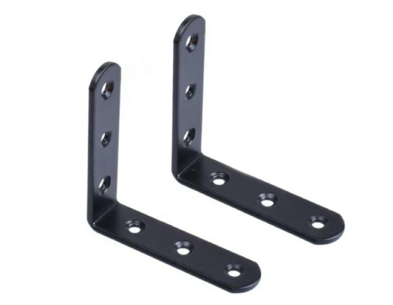 8pcs Black Corner Brackets, Floating Shelf Bracket L Shaped Support for Furniture Shelving(40mm)