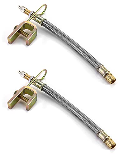 QWORK® Extension Valve de Pneu, Pneu Valve Rallonge pour Pneu de Camion, Bus et Remorque, 18cm, Lot de 2