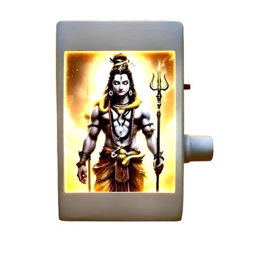 Image of 8 in 1 Shiva Mantra Chanting Box with LED Glowing Front | Spiritual Audio Player | Continuous Hindu Devotional Chanting Device for Peace, Meditation, and Home Temple Use