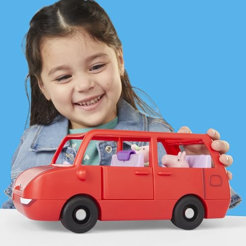 Peppa Pig La Grande Voiture Familiale, Coffret, Jouets pour Filles, 2 Figurines Peppa et Evie, Jouets Créatif pour Enfants, Jouets dès 3 Ans