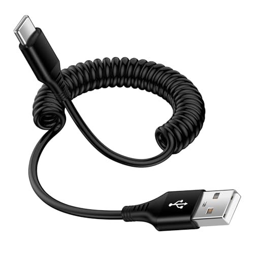 2.5ft Coiled Fast Charging Cable Phone Charger for Samsung Galaxy S26+ S26 Ultra S25 Edge Plus Z Fold 7 6 5 4 3 2 Flip 7 FE 6 5 4, Z Trifold, Tri Fold, S24 S23, USB A to Type C Car Retractable Cord