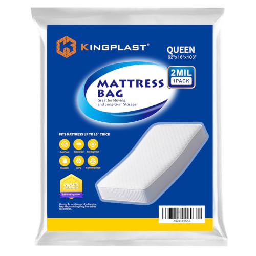 Sac déménagement matelas Queen 2 Mil imperméable 103"x62"x16"