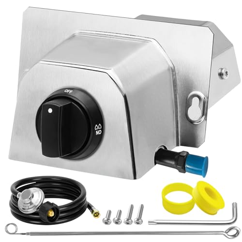 Pizza Oven Accessories Pizza Oven Gas Burner Attachment Outdoor Pizza Oven Accessory for Karu 12/12G/12-Inch Models Pizza Oven Propane Burner Propane Conversion Kit with 5FT Hose & Regulator.