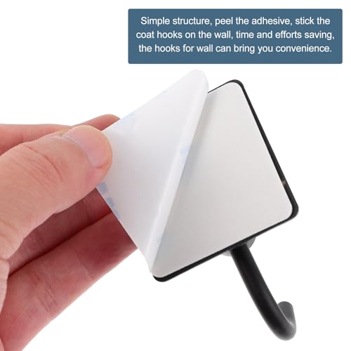 CTIRCHIU 4個 ステンレス製粘着壁掛けフック 耐荷重強化 防水防錆 タオル 鍵 帽子 衣類用 自己接着 簡単取付 洗面所玄関浴室対応