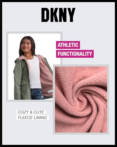 DKNY Girls' Jacket - Cozy Polar Fleece Lined Full Zip Up Jacket with Side Pockets - Athletic Jackets for Girls (7-16)3