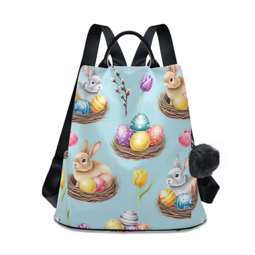 Sac à dos mignon lapin de Pâques bleu femme sac à dos antivol dos voyage