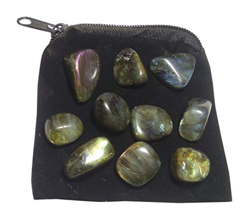 WholesaleGemShop 100 gm Tumbled Genuine Labrodorite Healing Crystal Stone, Metaphysical Healing, Chakra Stone, Reiki, Gift,