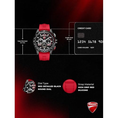 Image of Ducati Extreme Sports Chronograph Analog Quartz Men's Watch with Silicone Strap