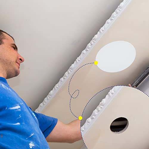 6 Pcs Plastic Flat Blank Plate Wall Hole Cover Ceiling Cover Plate, Circle Electrical Box Cover With 48 Pcs Double Faced Adhesive Tape For Ceilings Or Wall (Round, 13 Inch) #TOP5