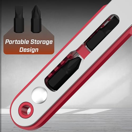 Image of Bates- Mini Ratchet Wrench Screwdriver, 2 Pack, 1 /4 inch Magnetic 90 Degree