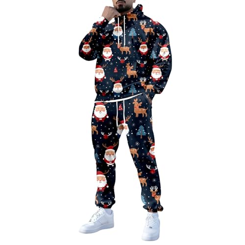 Motif Père Noël 3D sur ce survêtement sapin renne confortable