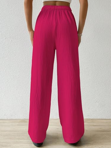 Image of Shasmi Women's Trousers | Wide Leg Casual Pants Featuring a Relaxed Silhouette | Secure fit for All-Day wear | Convenient Side Pockets | Straight-Leg Cut | Elegant Design | Premium (157)