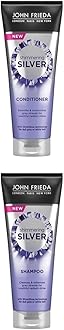 John Frieda Shimmering Silver Shampoo & Condtioner: for Dull Grey, White Hair or Silver Hair with SilverGloss Technology, 2x250ml