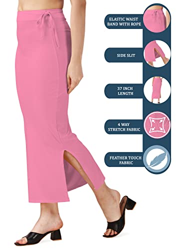 Image of Mehrang Microfiber Saree Shapewear Petticoat for Women, Cotton Blended Shape Wear Dress for Saree
