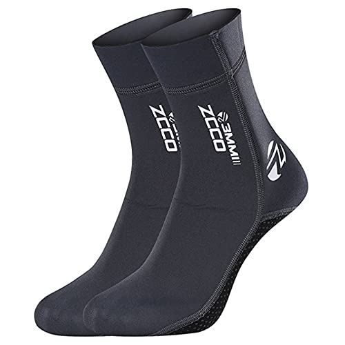 Diving Socks Cold-Proof 3Mm Super-Elastic Winter Swimming Non-Slip Diving Fins Wear-Resistant Ankle Socks To Increase Diving Socks,Gray,M