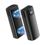 Heemily 充電式カイロ 360°全面発熱 3秒即暖【新型磁気式/分離式設計/液晶ディスプレイ搭載】3階段温度調節 電気カイロ 10000mAh モバイルバッテリー機能 大容量 10時間連続発熱可能 小型 超軽量 持ち運びやすい 5V/2A急速充電 出張 旅行 通勤通学用 防寒对策 クリスマスプレゼント 新年ギフト (ブラック)