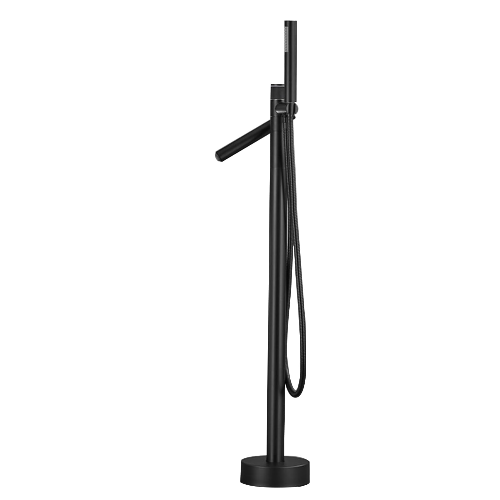 Robinet de salle de bain noir avec mitigeur baignoire et kit douchette 2 modes LWX