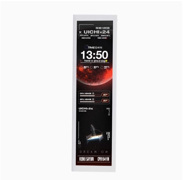 11.3 Inch Auiliary Screen for Shiny Snake G600, 480 * 1920 Resolution with 20+ Preloaded Monitoring Themes, White