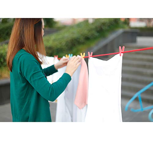 Corde à linge polyvalente verte de 10m dotée d'une structure coupe-vent haut de gamme