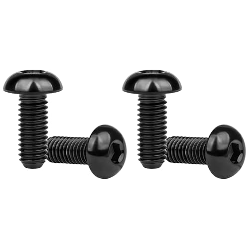 Image of Titanium Bolt M3 8 10 12 15mm Allen Key Head Screws for Bicycle Pack of 4 (Black, M3x12mm)
