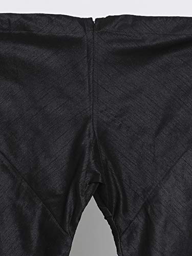 Image of VASTRAMAY VM Mens Silk Blend Kurta Pyjama Set - Classic Ethnic Attire for Timeless Style and Cultural Celebrations | Soft Comfortable Solid Full Sleeves Kurta and Churidar Pyjama Set