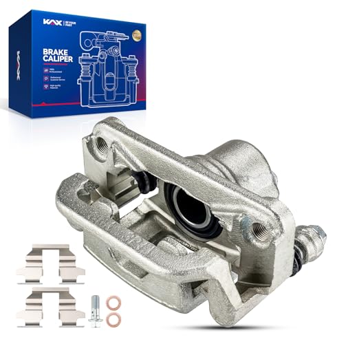 Image of KAX Disc Brake Caliper Assembly for 2013-2018 Altima | 2002-2006 Altima | 2003-2006 Maxima | 2019-2022 Maxima, Rear Left Driver Side