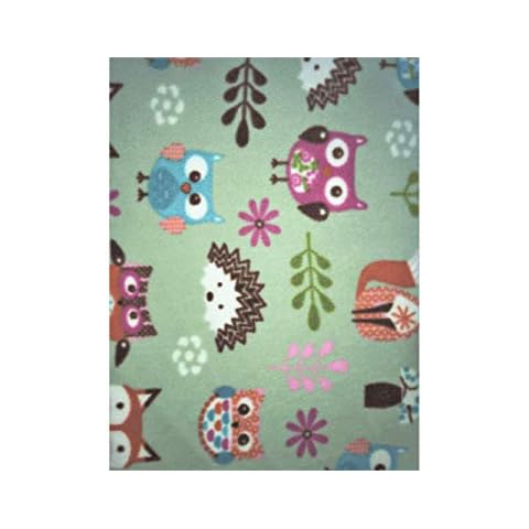 Premium Quality Anti-Pill Printed Polar Fleece | Soft Washable Fabric | Sold by The Metre | 50+ Colours in Stock | Same Day Dispatch | by Tia Knight (Woodland Print Sage, Q1219 SGMLT) Cover